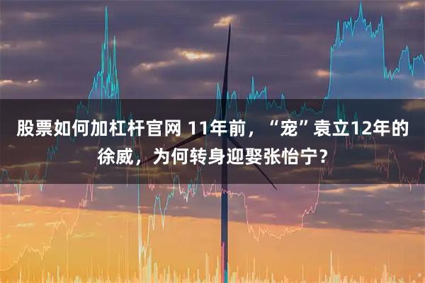 股票如何加杠杆官网 11年前，“宠”袁立12年的徐威，为何转身迎娶张怡宁？