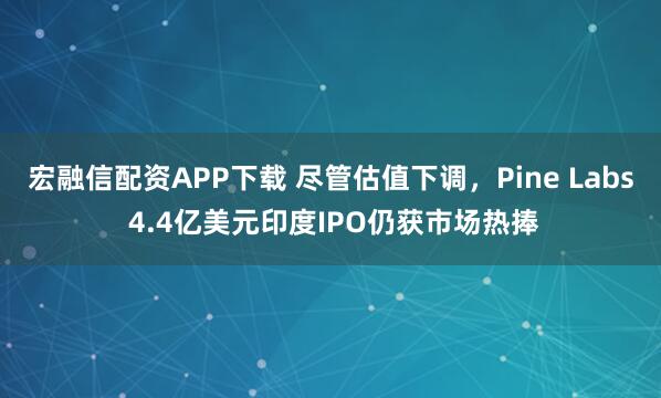 宏融信配资APP下载 尽管估值下调，Pine Labs 4.4亿美元印度IPO仍获市场热捧
